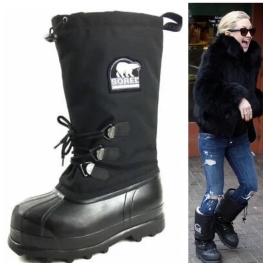 ⭐️Sorel Kaufman Winter Chunky Black Boots